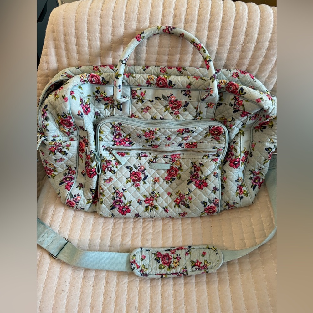 Vera Bradley weekender in watercolor bouquet